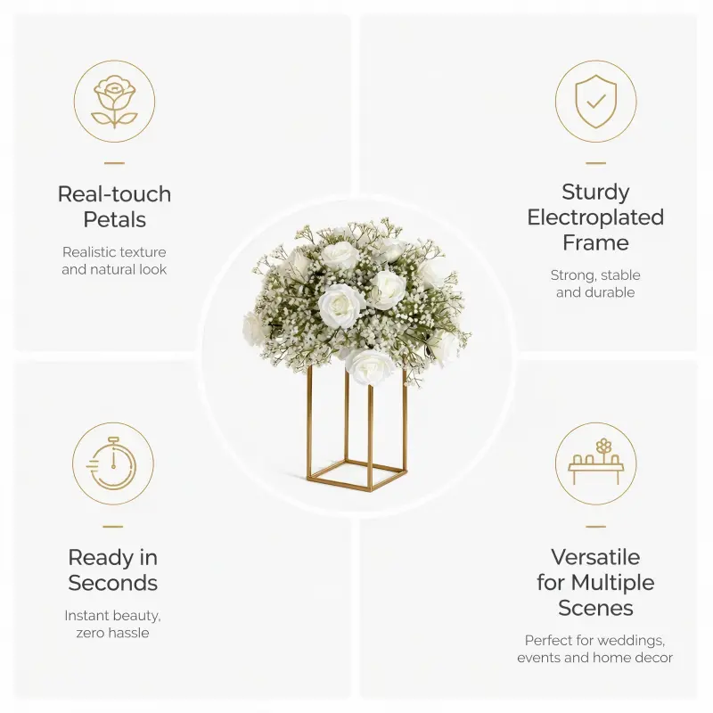Centerpiece Flower Ball – Artificial Flower Ball for Wedding Table