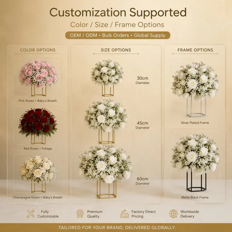 Centerpiece Flower Ball – Artificial Flower Ball for Wedding Table