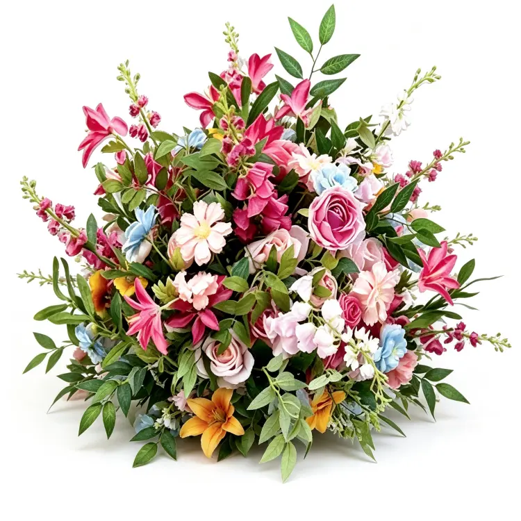 mixed-rose-flower-ball-front-view