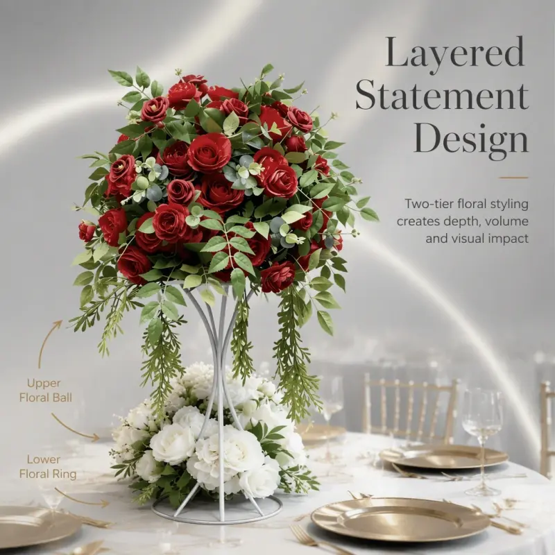 Flower Ball Centerpiece – Artificial Flower Ball for Wedding Table