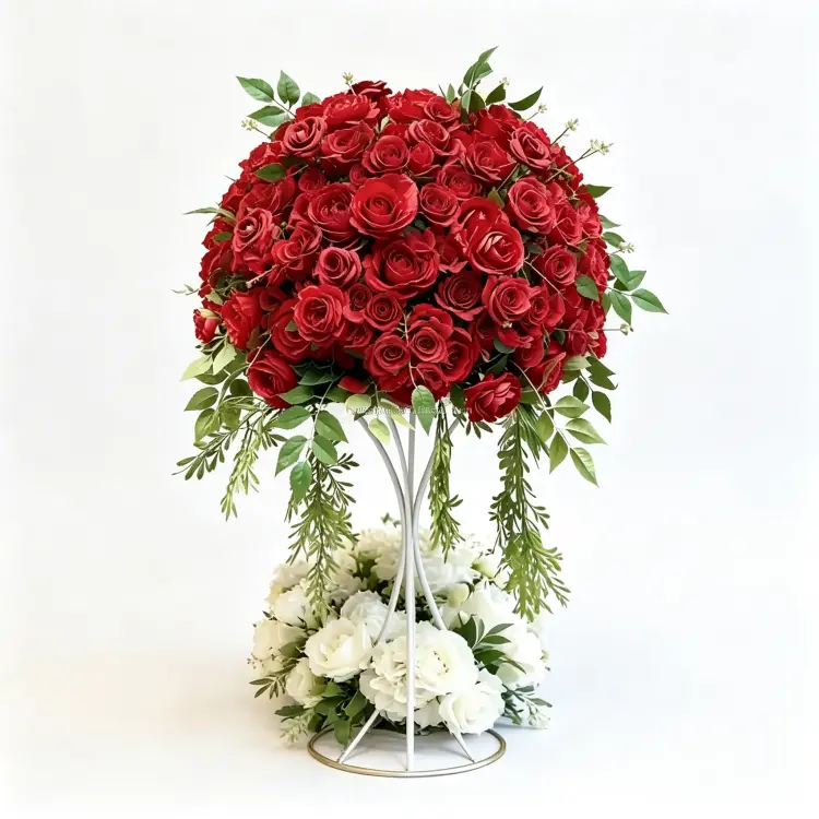 red-rose-flower-ball-front-view-dome