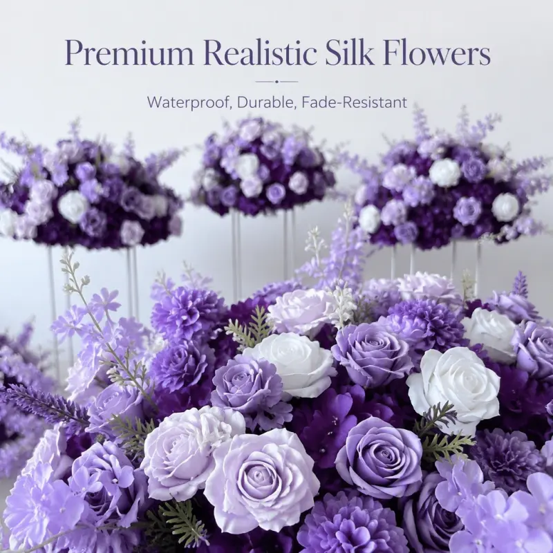 Purple Flower Ball – Artificial Purple Silk Flower Ball