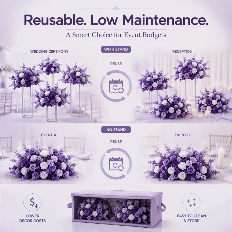 Purple Flower Ball – Artificial Purple Silk Flower Ball