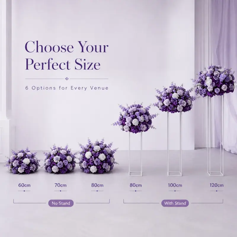 Purple Flower Ball – Artificial Purple Silk Flower Ball