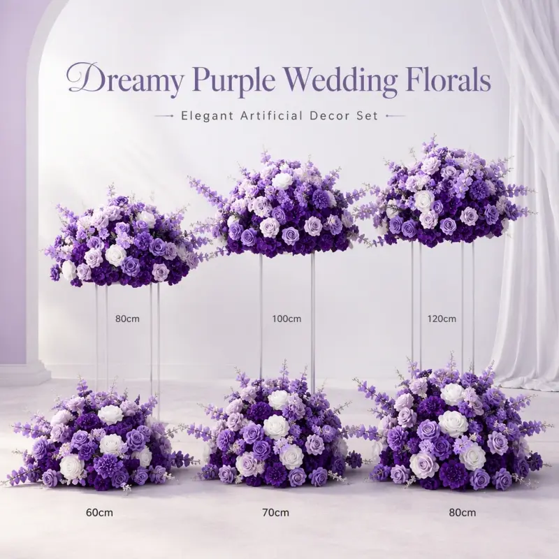 Purple Flower Ball – Artificial Purple Silk Flower Ball