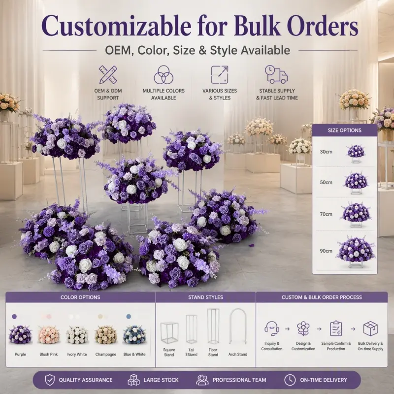 Purple Flower Ball – Artificial Purple Silk Flower Ball