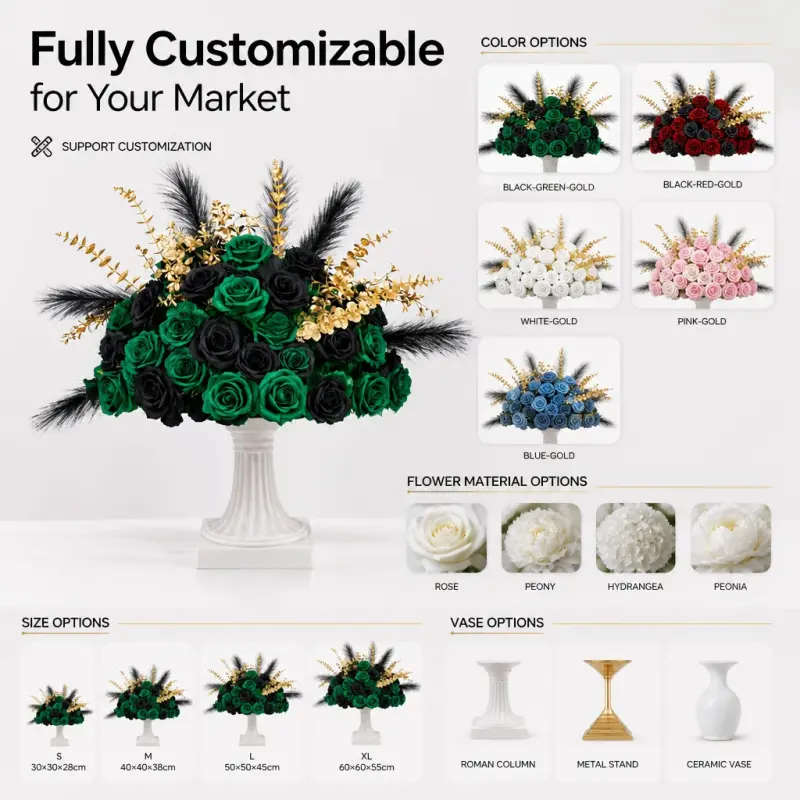 Wedding Table Flowers – Artificial Flower Ball Table Decor