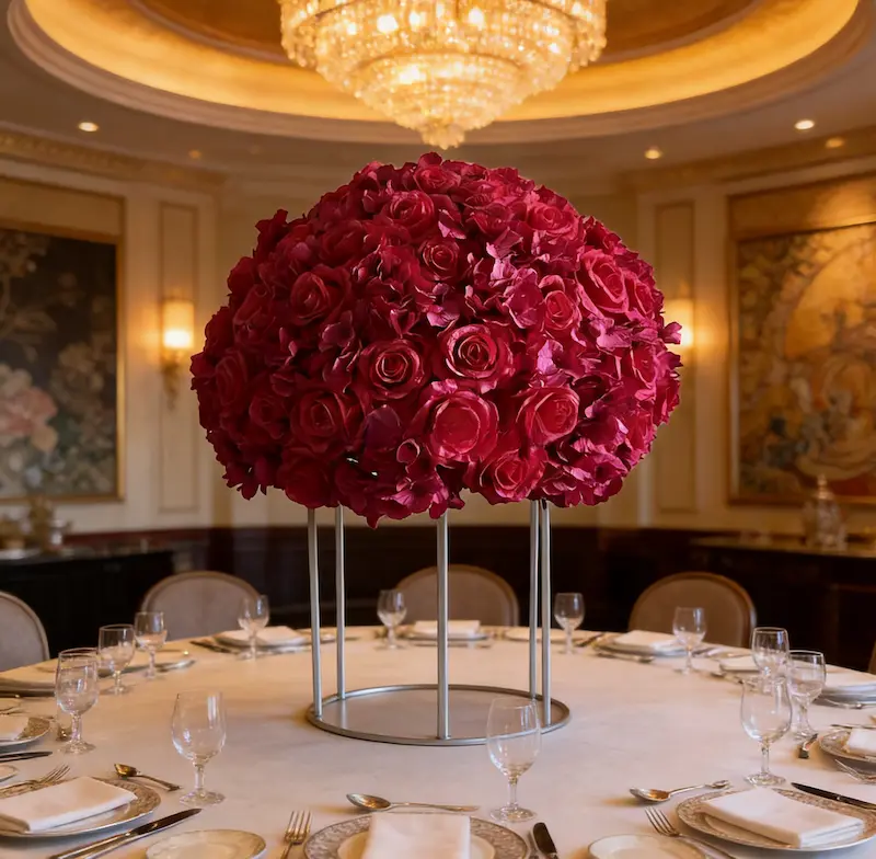 Red Rose Flower Ball Centerpiece