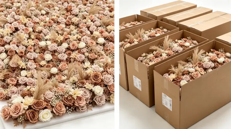 Artificial Flower Runner Rolled Packaging Carton Box Shipping Protection for Bulk Wholesale Orders
