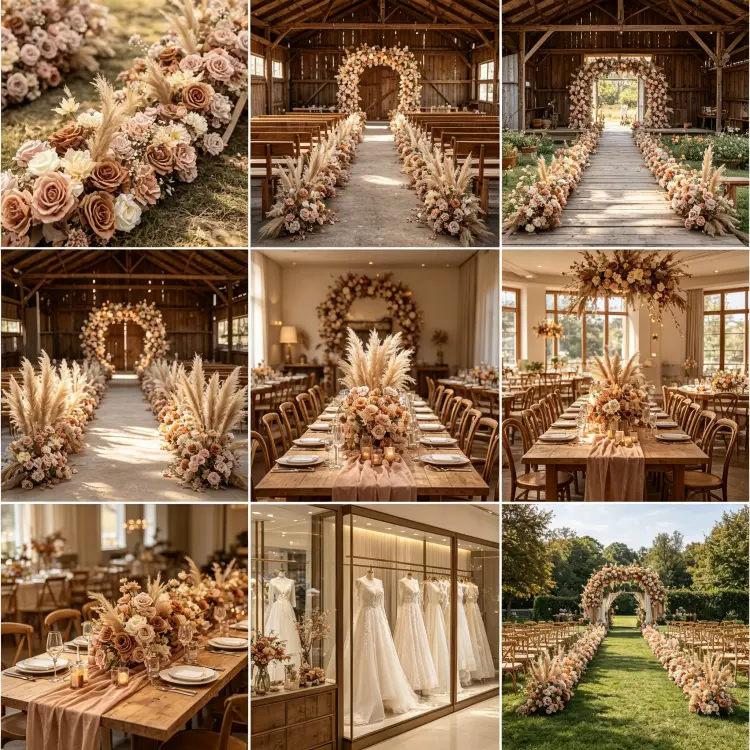 Global Wedding Event Flower Runner Projects Portfolio Cases Worldwide Artificial Flower Garland