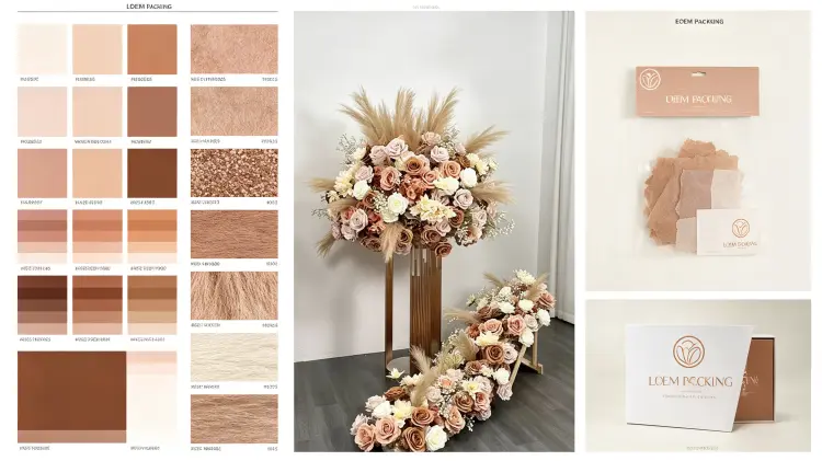 Custom Boho Artificial Flower Runner Color Width Density and OEM Design Options for Wholesale