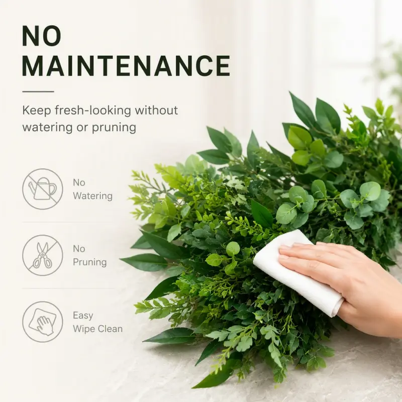 Greenery Flower Runner – Eucalyptus & Ivy Artificial Greenery Aisle Runner