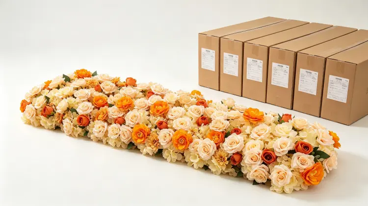 Artificial Flower Runner Rolled Packaging Carton Box Shipping Protection for Bulk Wholesale Orders