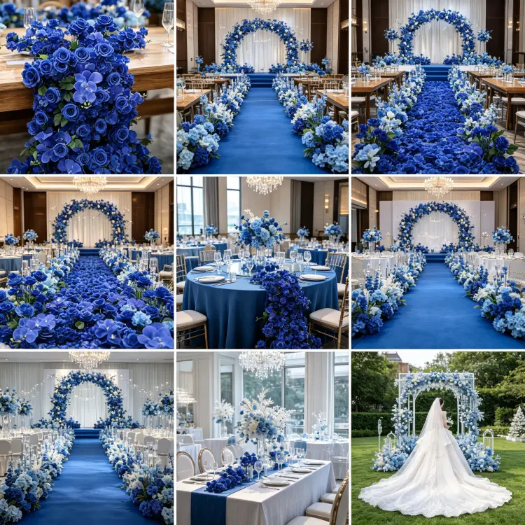 Global Wedding Event Flower Runner Projects Portfolio Cases Worldwide Artificial Flower Garland