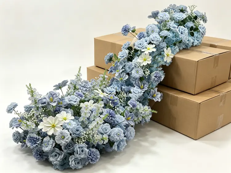Artificial Flower Runner Rolled Packaging Carton Box Shipping Protection for Bulk Wholesale Orders