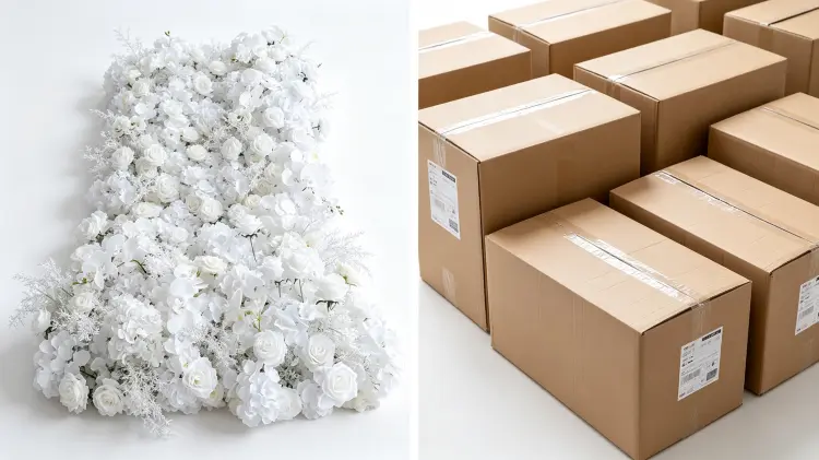 Artificial Flower Runner Rolled Packaging Carton Box Shipping Protection for Bulk Wholesale Orders