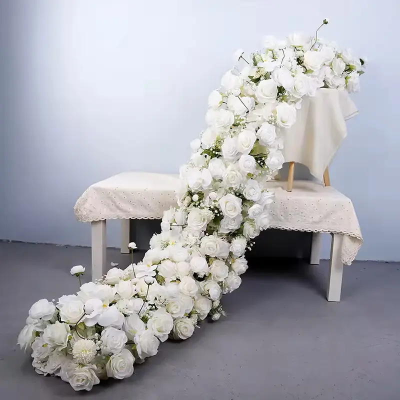 Faux Flower Runner – Faux Silk Aisle Flower Runner