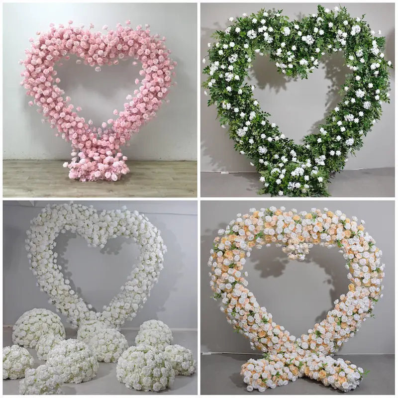 Red Heart Arch Backdrop for Proposal – Will You Marry Me Sign（Complete Romantic Arch + Sign Set）