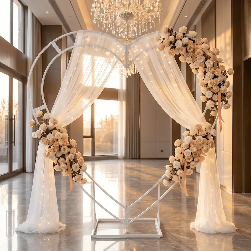 Heart Shaped Metal Arch – Reusable Event Backdrop for Wedding
