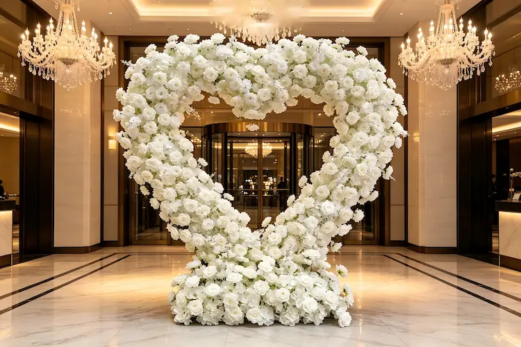 white heart arch luxury hotel lobby commercial event