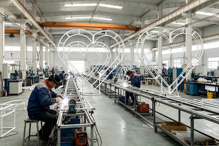 metal heart arch frame factory production line