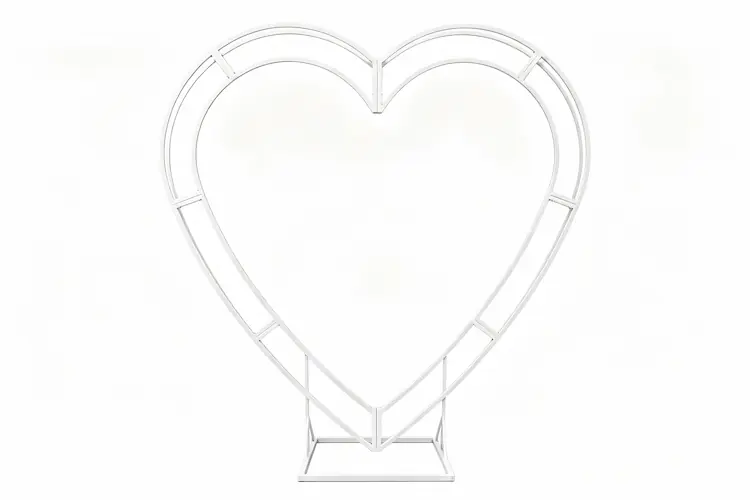 heart shaped metal arch frame durable steel structure detail