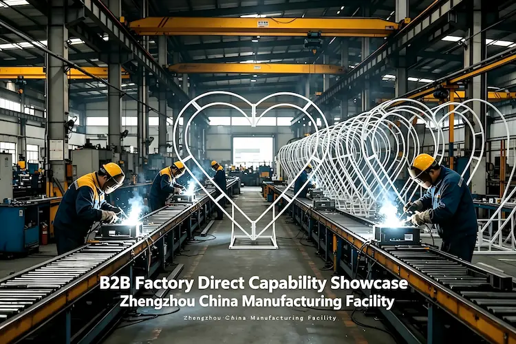 heart shaped metal arch factory production line