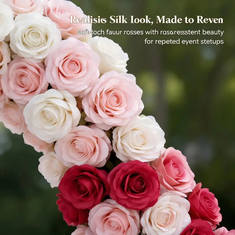 Heart Shaped Artificial Flower Wall – Custom Color & Size Available