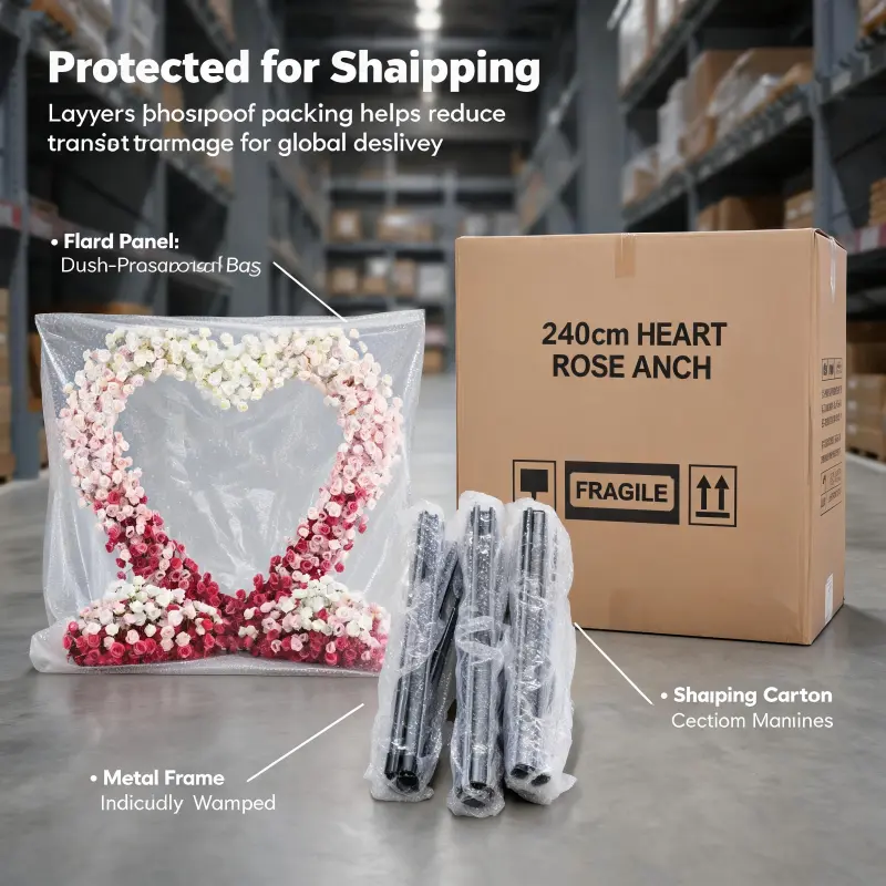 Heart Shaped Artificial Flower Wall – Custom Color & Size Available