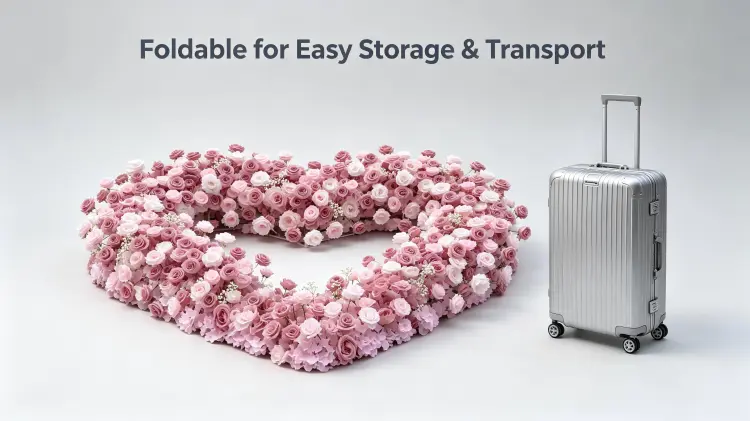 foldable heart arch flat storage transport packaging