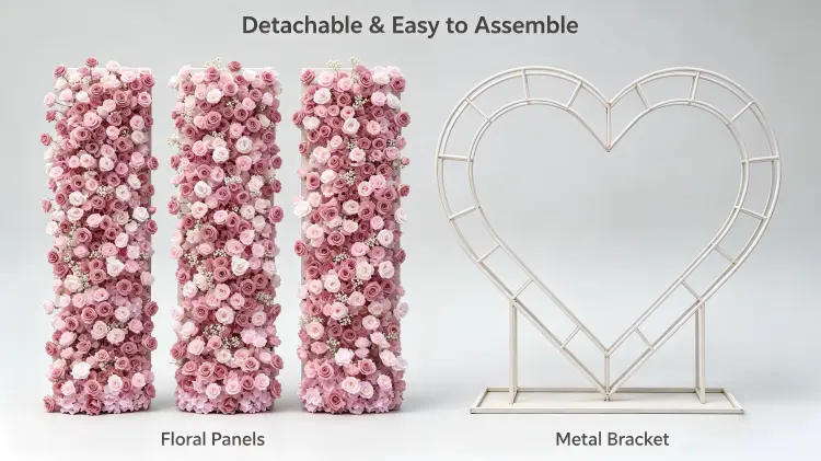 detachable heart arch panel frame assembly outdoor