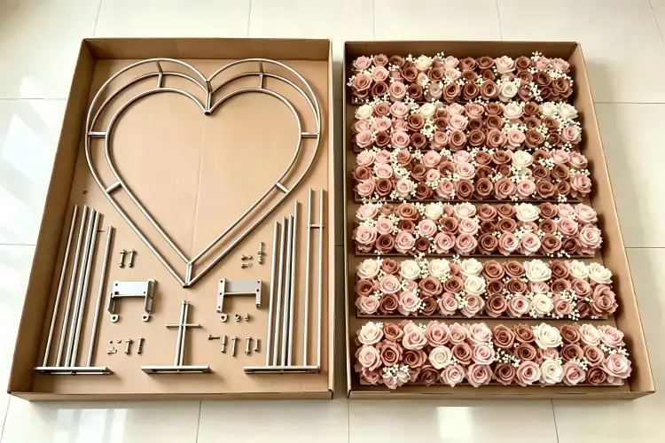 heart flower arch product packaging carton box