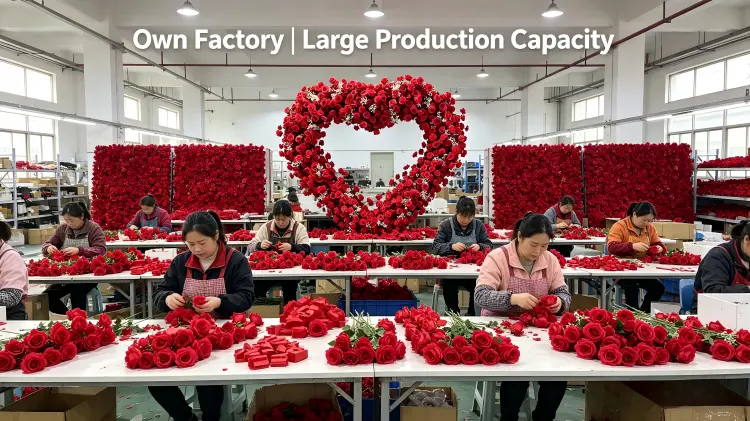 artificial flower factory production line workshop