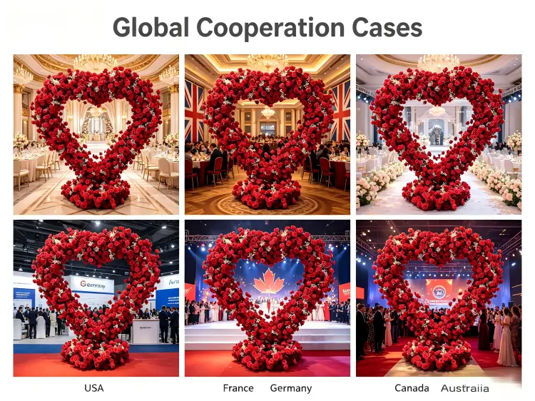 global wedding heart arch client case studies