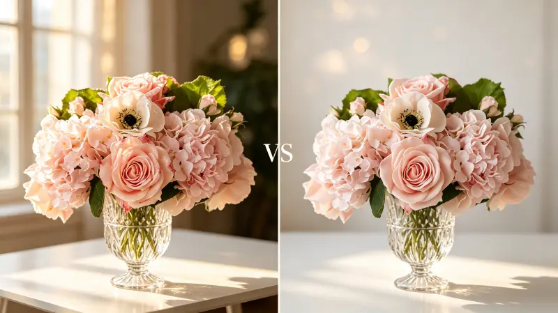 Artificial vs Fresh Flowers: Complete Comparison for Events & Weddings 2026