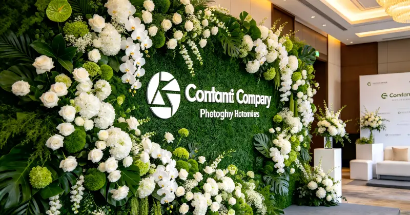 Flower Wall for Corporate Events: Branding & Photo Booths