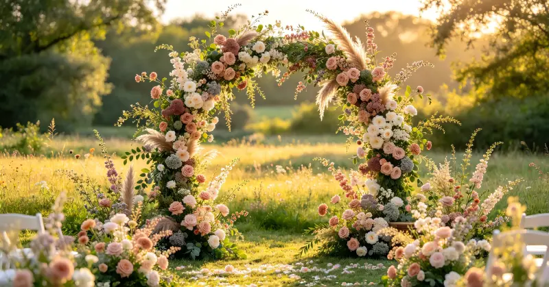 Organic Meadow Wedding: Wild Natural Floral Installations