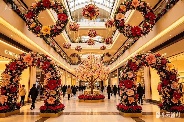How US Mall Operator Delivered Christmas Magic with Xibo Floral's Large-Scale Holiday Decor – A Case Study
