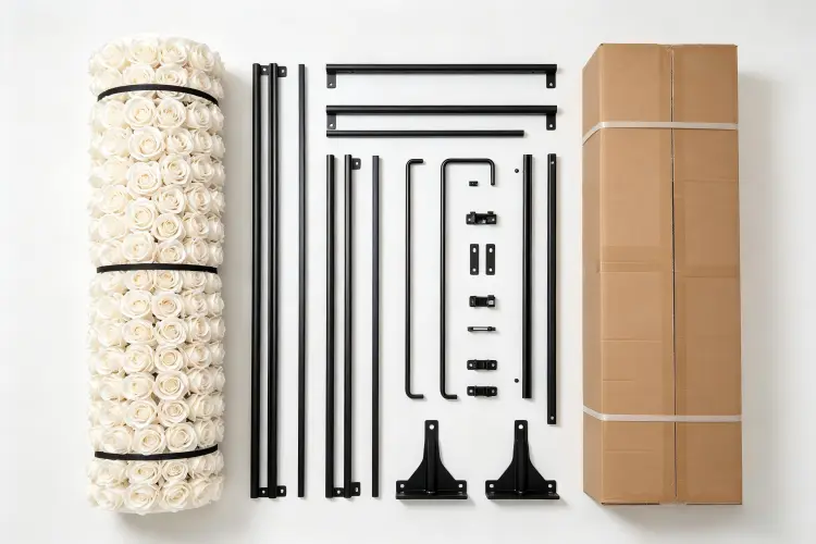 modular trade show flower wall components set