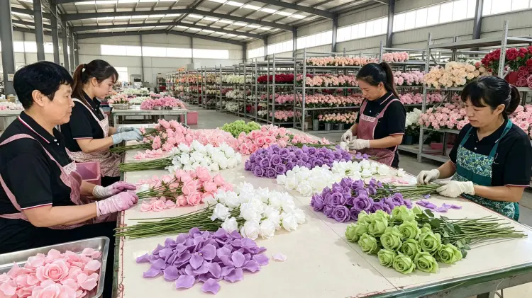 artificial silk flower factory manufacturing training kits