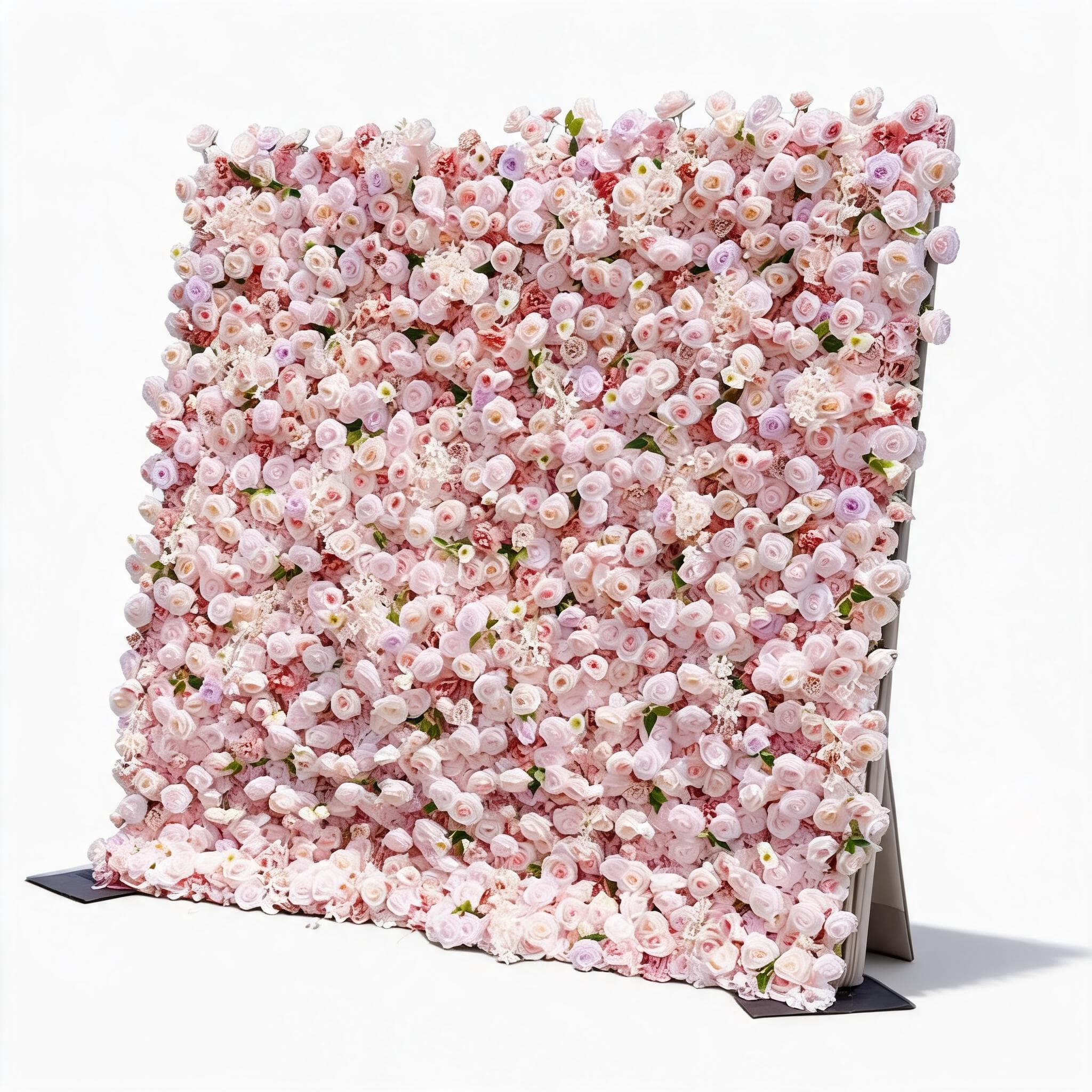 Pink Artificial Flower Wall – 8x8ft Wedding Backdrop