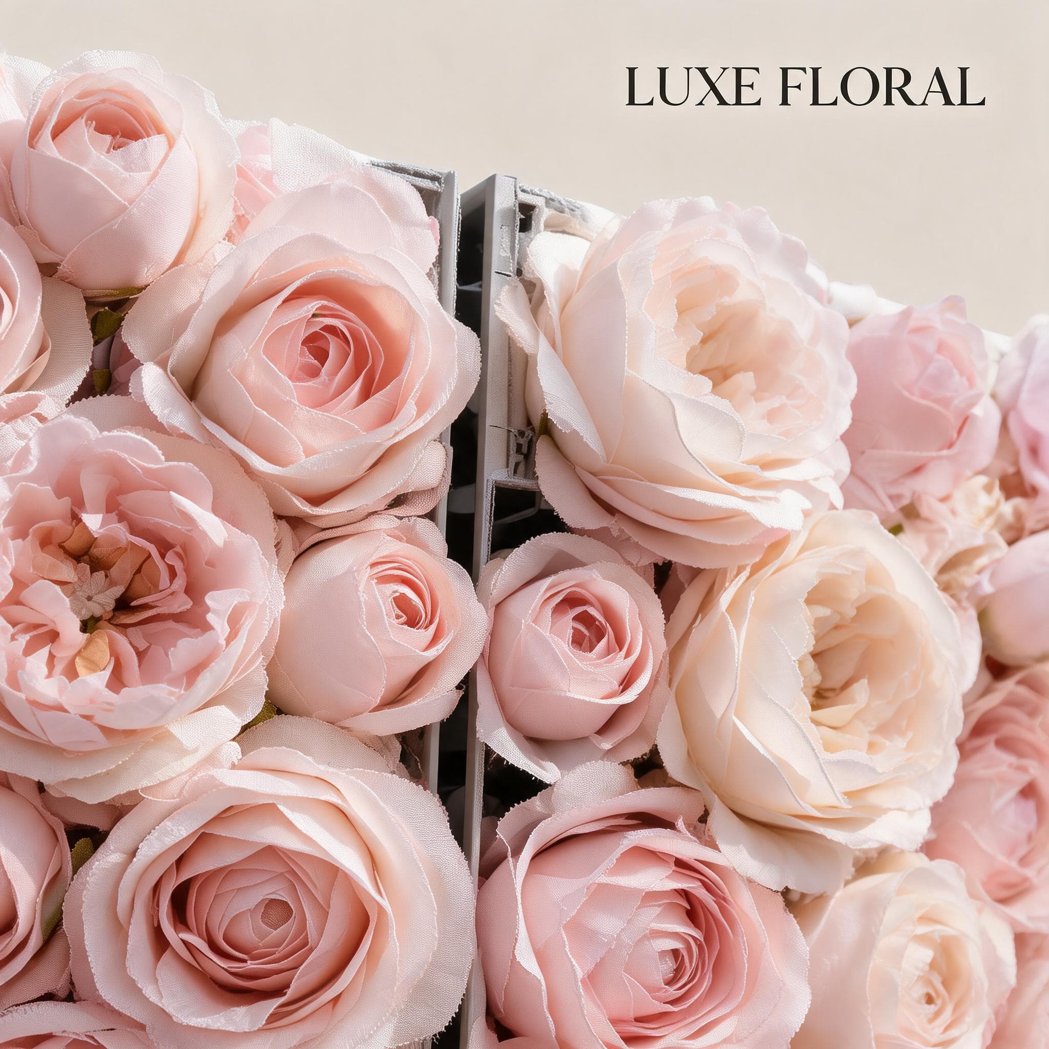 Pink Artificial Flower Wall – 8x8ft Wedding Backdrop